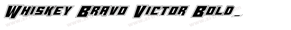 Whiskey Bravo Victor Bold字体转换